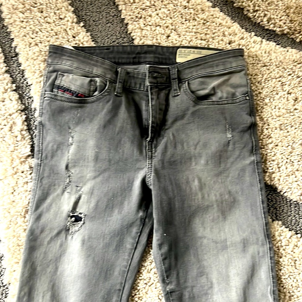 Diesel Skinny Jeans Skinzee gray distressed size 27 women's